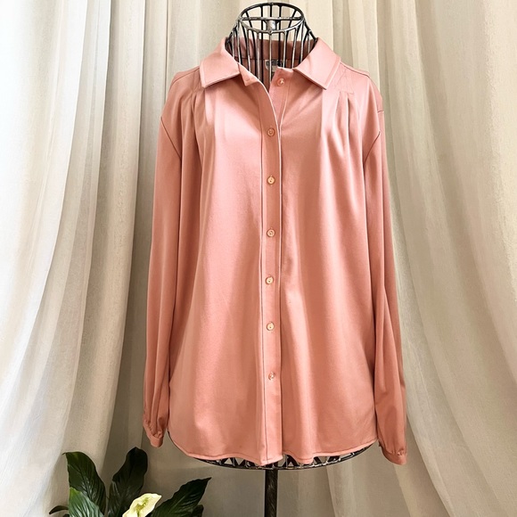 Vintage 1970s Millay Copper Button Down Shirt - Picture 1 of 15
